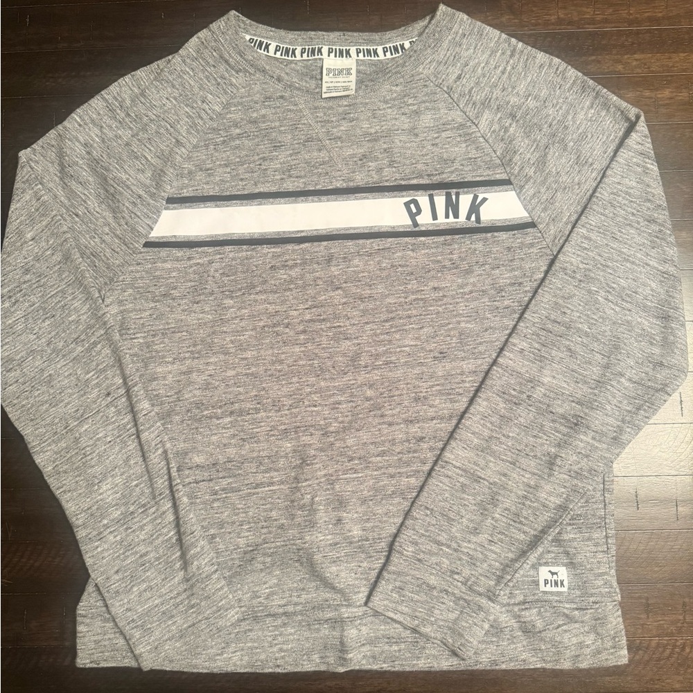 Gray PINK Logo Sweatshirt